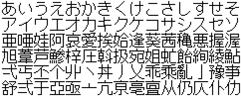 16 16ドット 文字 Font